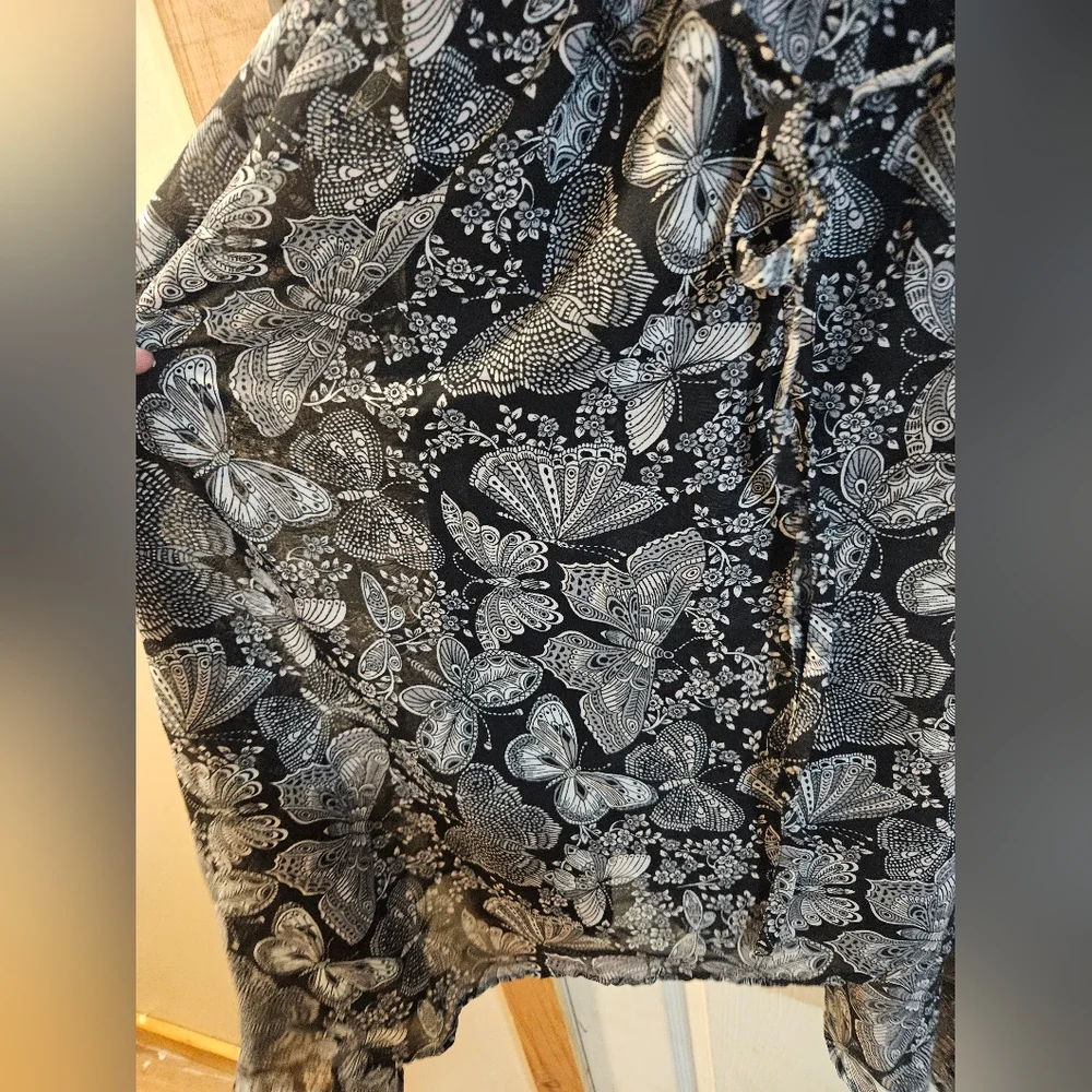 THE CHILDREN'S PLACE GIRLS BUTTERFLY DRESS: BLACK/WHITE: EUC: SIZE XL (14)